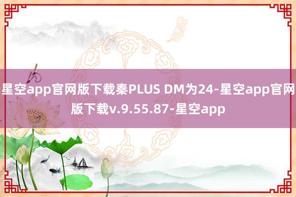 星空app官网版下载秦PLUS DM为24-星空app官网版下载v.9.55.87-星空app